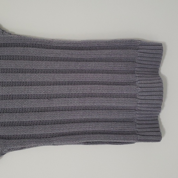 LOFT Women Cable Knit Cardigan Sweater Cap Sleeve Small Gray Pockets Buttons - Picture 4 of 13